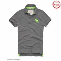 heren abercrombie and fitch korte polo t-shirt grijs groen moose logo Overhemd Op Maat m9tv9142